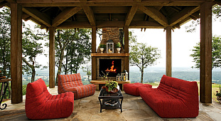 Диван для балкона и лоджии-9, Мягкий диван ДеФранс для беседки и мангальной зоны